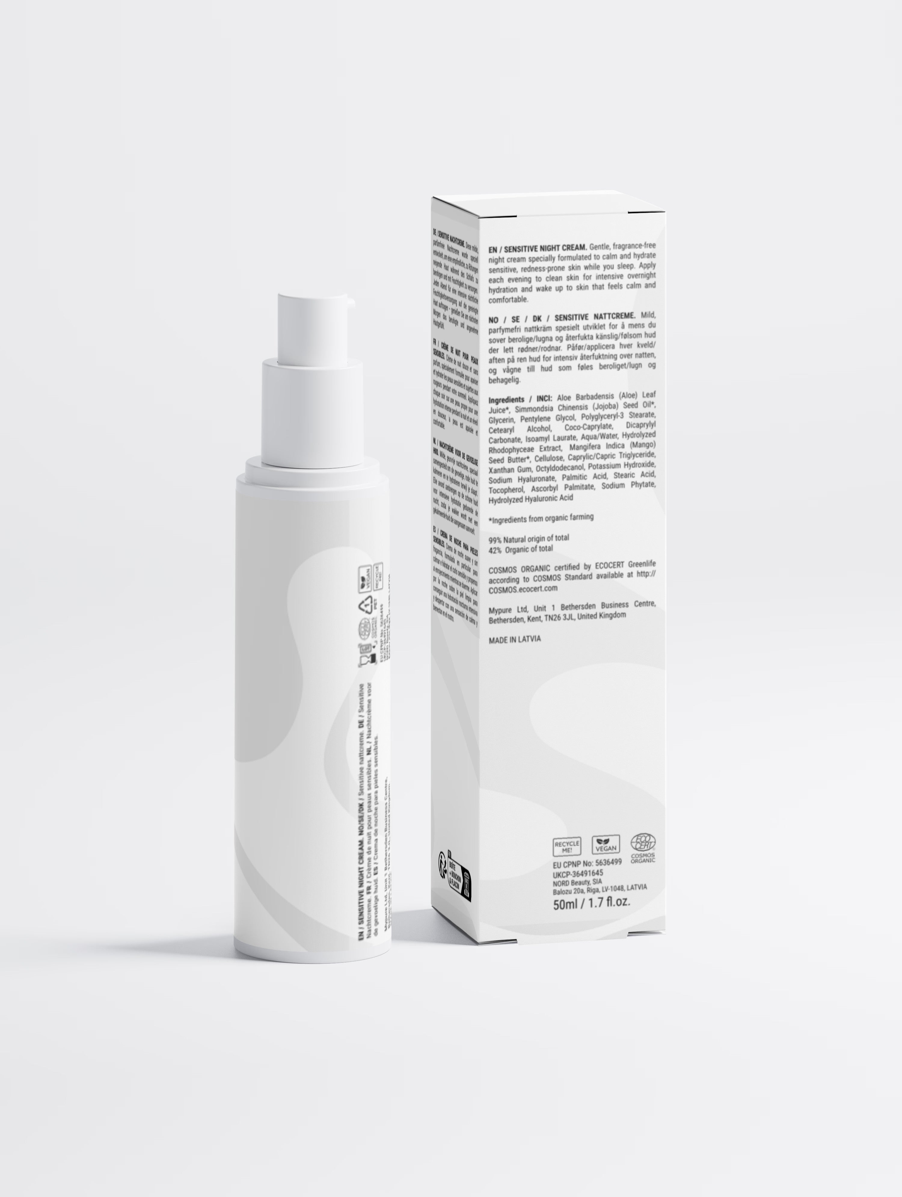 Nachtcreme für empfindliche Haut, parfümfrei | 50 ml MISHÉA