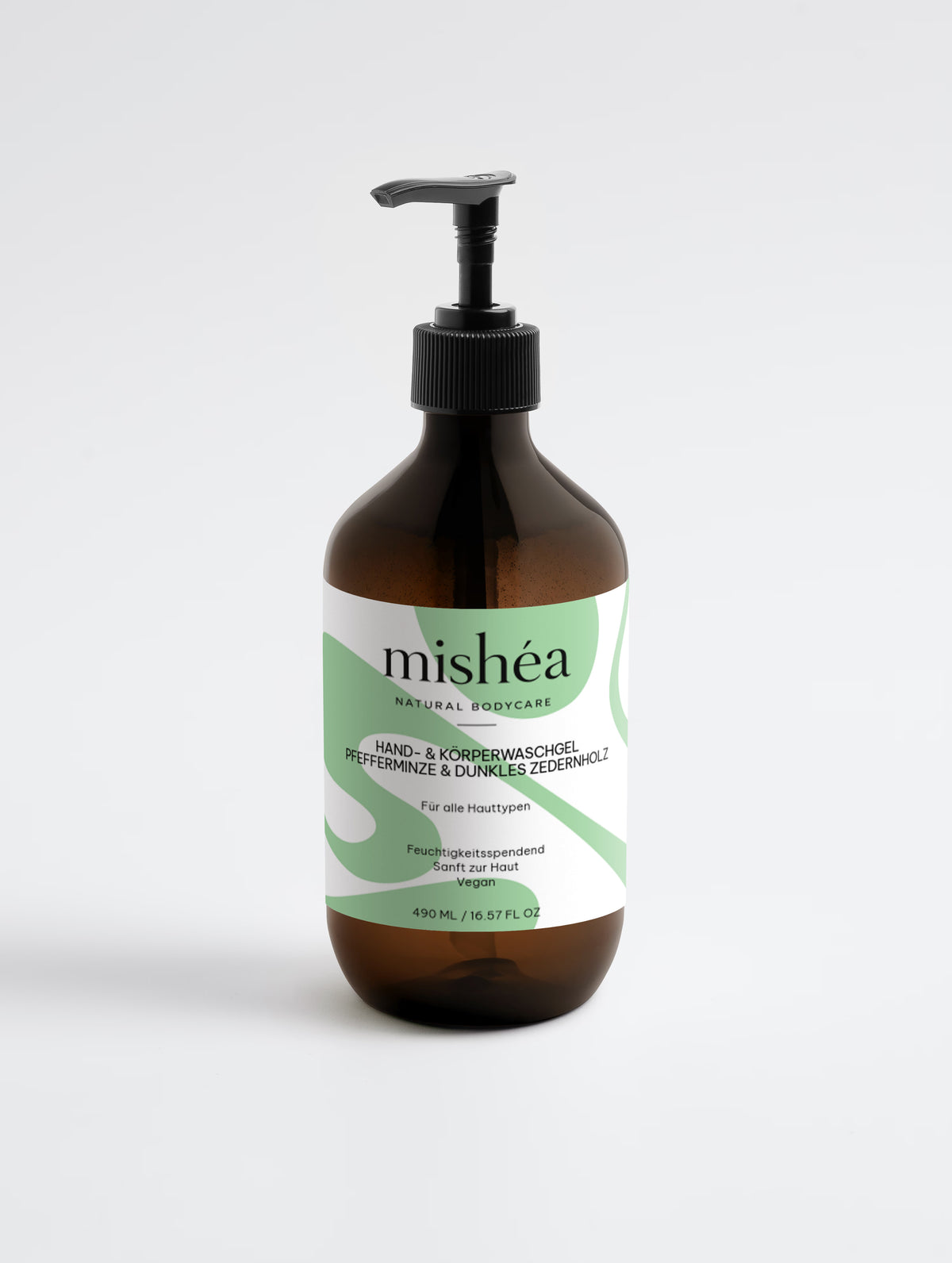 Hand- und Körperwaschmittel, Pfefferminze & dunkles Zedernholz | 490 ml MISHÉA
