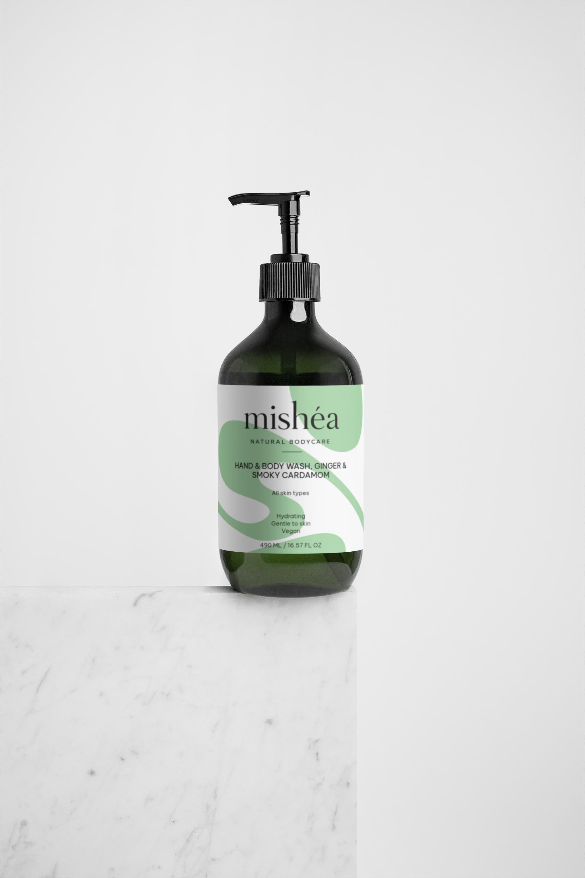 Hand- und Körperwaschmittel, Ingwer & rauchiger Kardamom | 490 ml MISHÉA