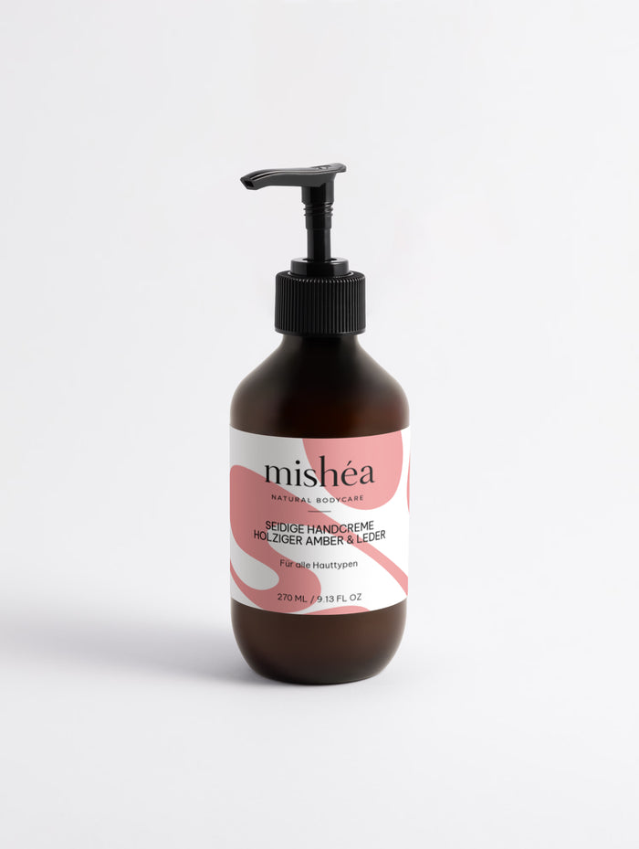 Handcreme für seidige Haut, Holz-Amber & Leder | 270 ml